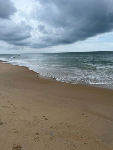 Bethany Beach in Delaware on a stormy looking day