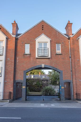 An outdoor view of modern apartment buildings in the Phibsborough district in Dublin, Ireland
