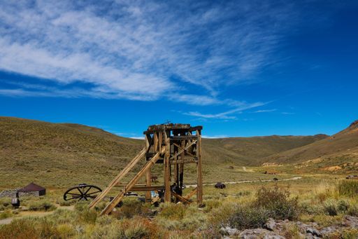 A head frame, Bodie Ghost Town, CA USA
