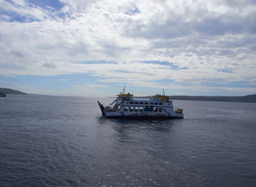 A passenger ferry that crosses the Bali Strait