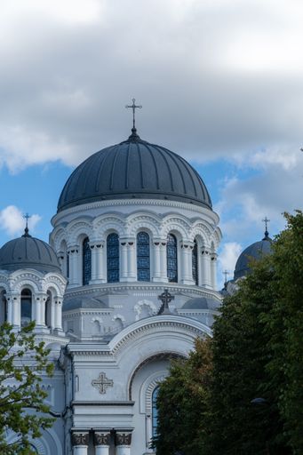 The Church of St. Michael the Archangel on a cloudy day
