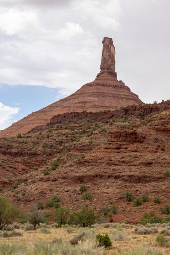 A vertical shot of scenic sandstone Valley of the Gods Utah, United State