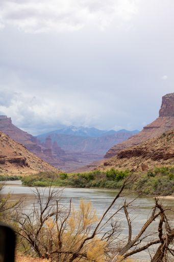 A vertical shot of beautiful canyon of Moab, Utah, US