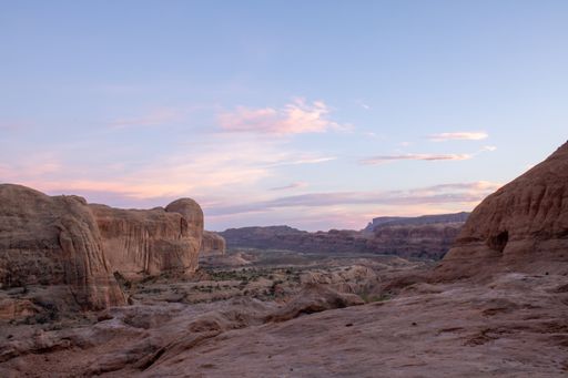 A beautiful shot of rocks in Moab, Utah, US