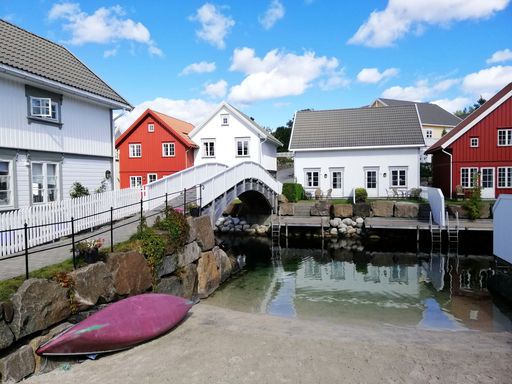 A beautiful shot of the houses from the village of Gjeving, Norway