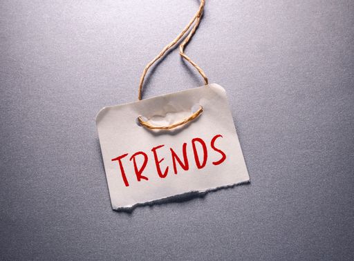Close up conceptual shot of a business idea showing Trend