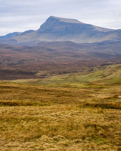The Beautiful Mountain views in the Scottish Highlands near Isle of Skye, Scotland, UK