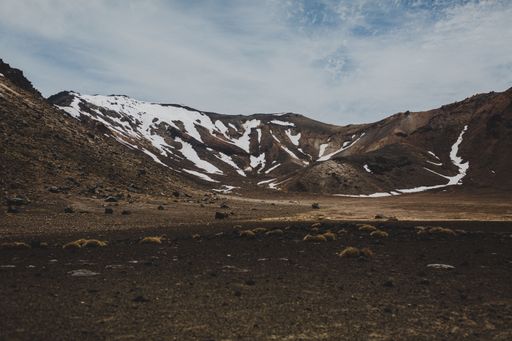 Wide Shot Of Mountains And Volcanoes On The Tongariro Crossing In New Zealand
