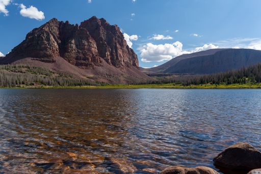 A beautiful view of Red Castle lake in the Uinta Mountain