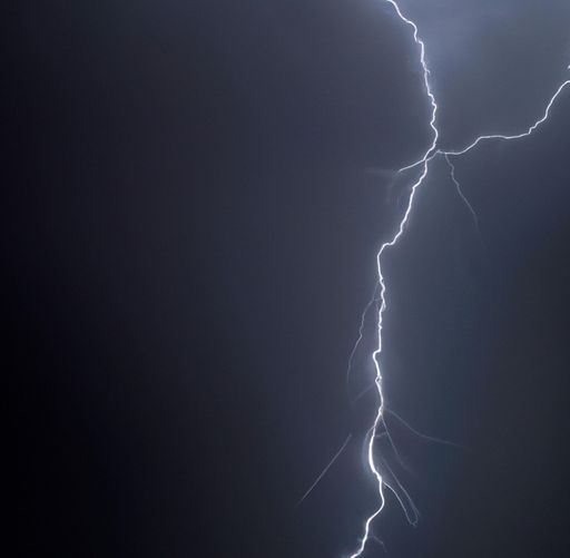 A breathtaking shot of lightning in the dark sky