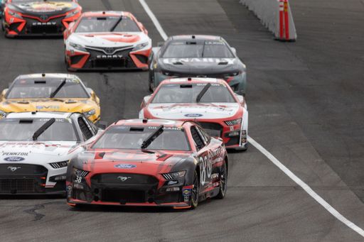 A Nascar racing at Sonoma, California