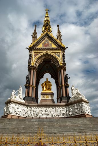The Albert Memorial in Kensington Gardens, London, UK
