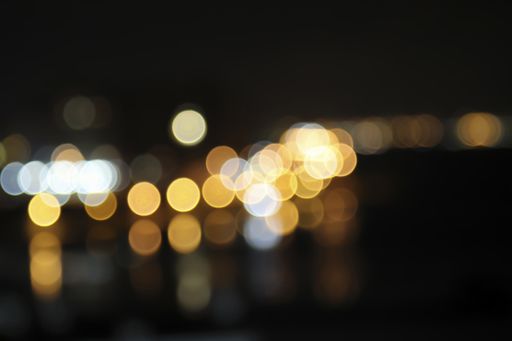 An abstract golden bokeh light background