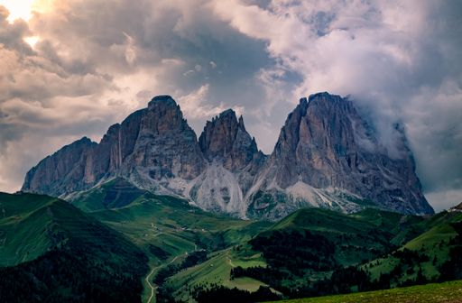 A mesmerizing view of Sassolungo mountain, Italy