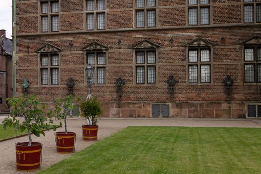 A beautiful yard in Rosenborg Castle, Copenhagen, Denmark