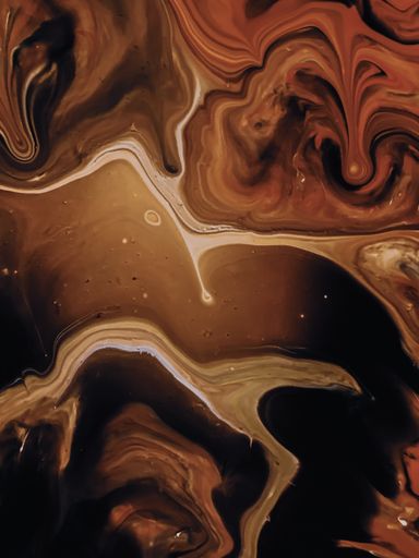A vertical shot of an abstract painting