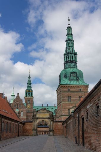 A vertical shot of the Frederiksborg Castle, Copenhagen, Denmark