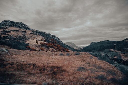a Beautiful shot across misty scottish highlands