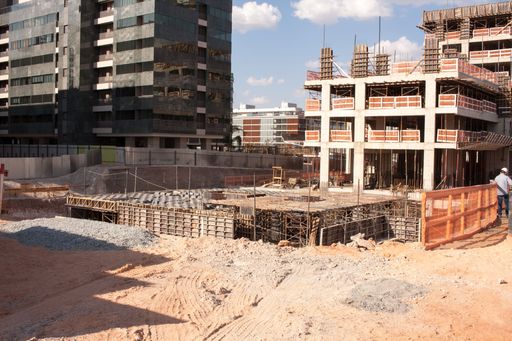Brasilia, Brazil September 8, 2022 Construction of new Apartment Buildings in the  Northwest of Brasilia, aka Setor Noroeste