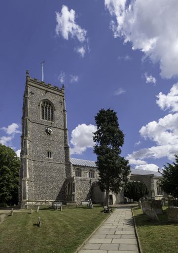 The exterior of the Church of St Michael in Framlingham. Here lie the remains of the Howard family who were the Dukes of Norfolk