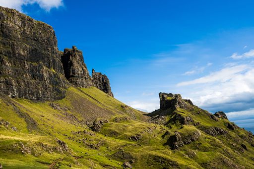 The Quiraing on the Isle of Skye in Scotland