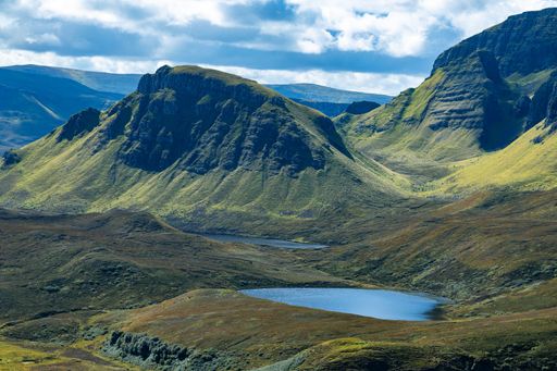 The Quiraing on the Isle of Skye in Scotland