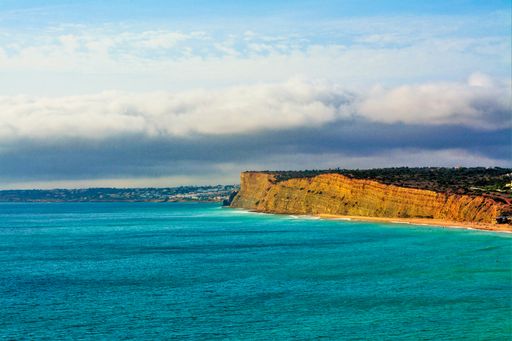 A beautiful shot of the Ponta da Piedade rock formations near the sea in Lagos, Portugal