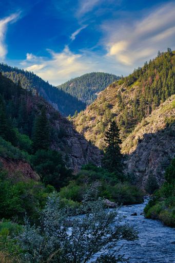 A beautiful shot of the Waterton Canyon in Littleton, Colorado