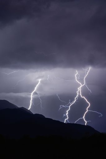 A scary lightning with a dark clouds