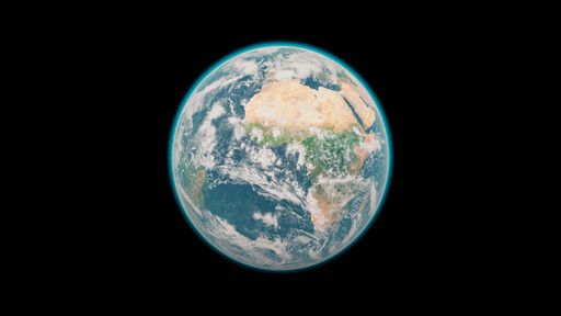 Planet Earth globe isolated on a dark background