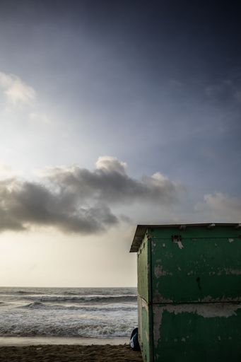 Photo of street vendor car at Chennai Marina beach in the morning