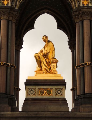 The Albert Memorial in Kensington Gardens near Royal Albert Hall, London