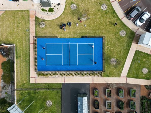 An aerial top shot of the Pickleball court in Vasse, Western Australia