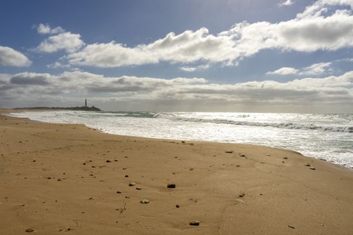 A beautiful shot of beach scenery in Cadiz, Spain