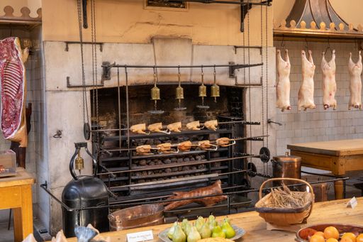 An interior view of the kitchen of the Royal Pavilion in Brighton, the UK