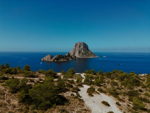 Es Vedra beautiful viewpoint Ibiza island.