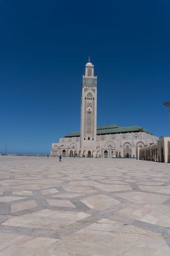 The Hassan II Mosque, a mosque in Casablanca, Morocco