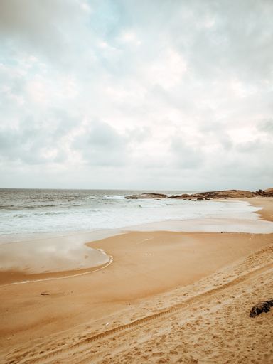 A beautiful vertical shot of a beach in Rio de Janeiro, Brazil
