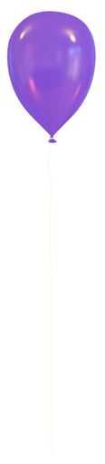 A vertical shot of a purple gas balloon on white background - perfect for an article about celebrations