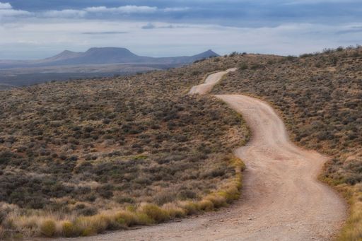 A pathway through an arid land