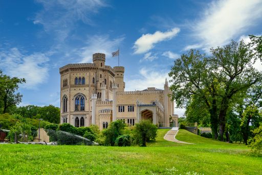 The Babelsberg Palace the summer residence of the German Emperor Wilhelm I at blue sky