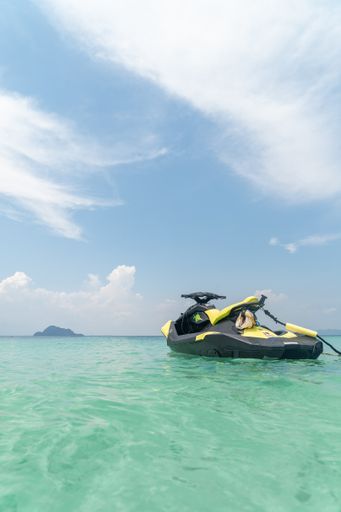 Jet ski on the water at the coast