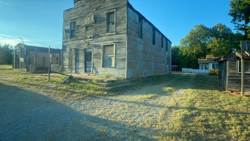 A scene of the old abandoned Hotel from1800s in a forgotten Ghost Town in Oklahoma, USA
