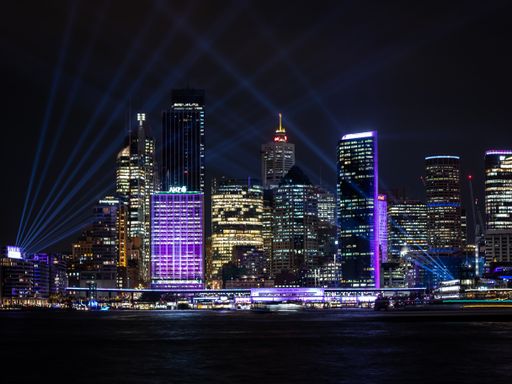 The beautiful urban city lights landscape at night