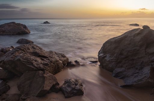 A beautiful sunset over the Rincon beachside in Puerto Rico