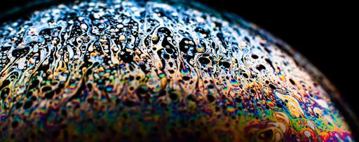 A macro shot of colorful soap bubble details - perfect for background or wallpaper