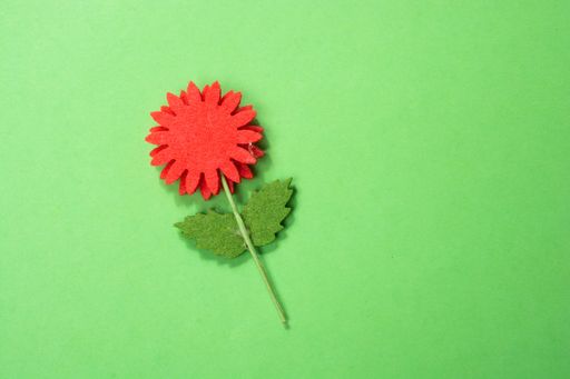 A closeup shot of a foam paper  flower