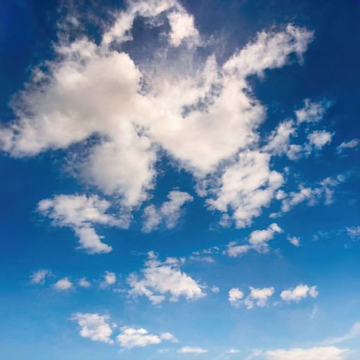 Blue sky with some clouds and a bright