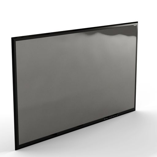 A flat TV isolated on a white background.
