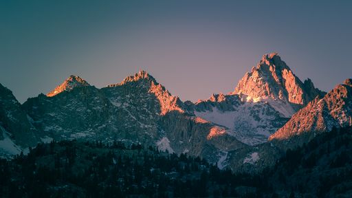 An amazing shot of a mountain landscape during a sunset